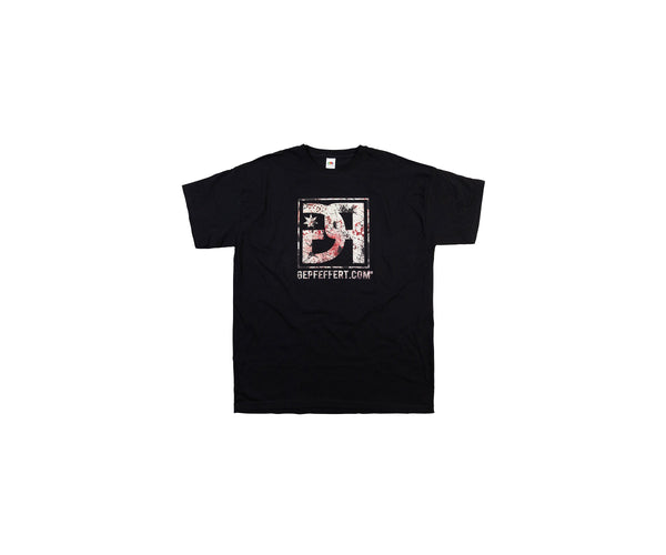 gepfeffert.com® T-Shirt - GP-Logo 'used look' - Schwarz - gepfeffert.com