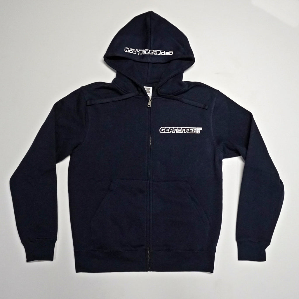 gepfeffert.com® Hoodie-Zipper GRAU/SCHWARZ/PINK/WEIß/DUNKELBLAU ohne Rückenaufdruck - gepfeffert.com